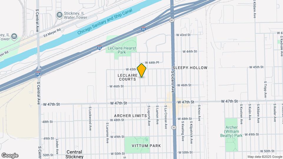 4537 S Lavergne Ave Mapa y Detalles de la Ubicación