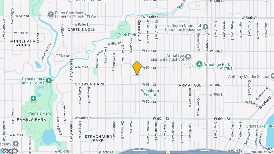 5728 Xerxes Ave S Map and Location Details