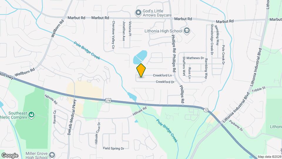 6198 Creekford Dr Map and Location Details