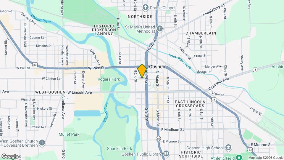 206 W Clinton St Mapa y Detalles de la Ubicación