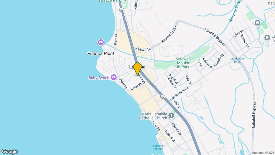 Lahaina Surf Map and Location Details