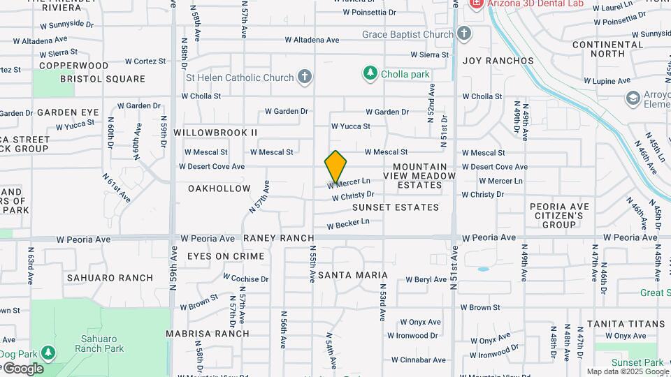 5419 W Mercer Ln Map and Location Details