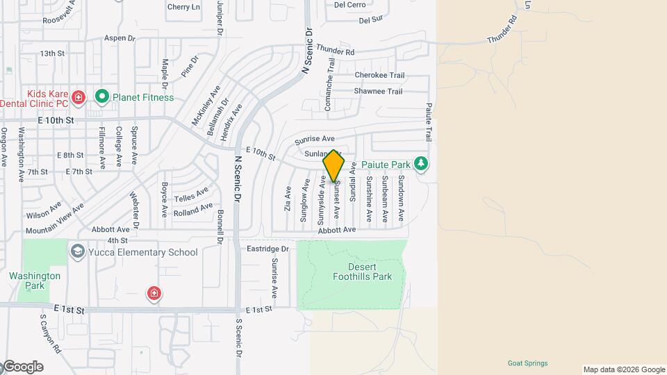 601 Sunset Ave Map and Location Details