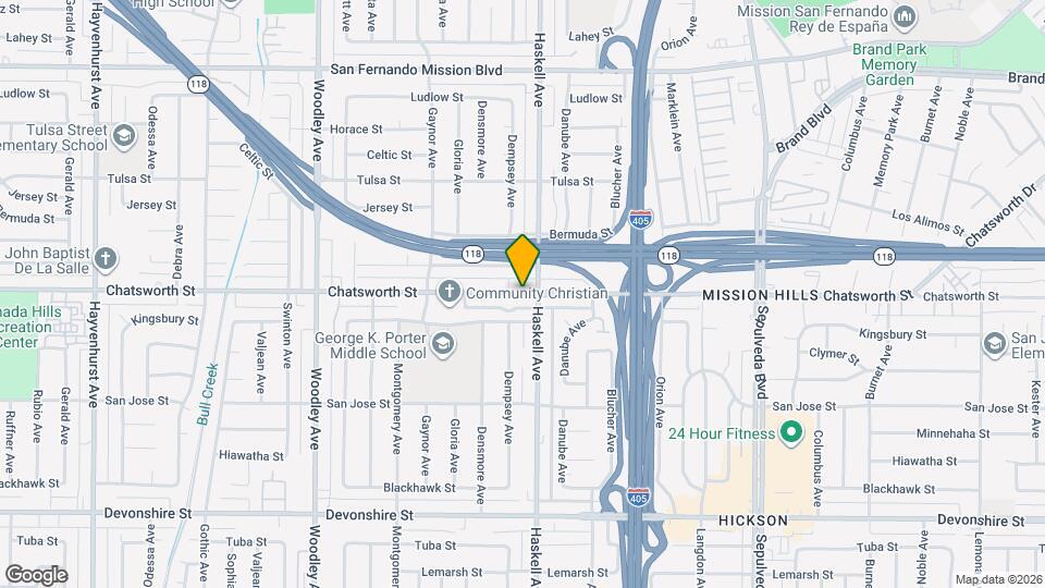 15803 Chatsworth St Map and Location Details