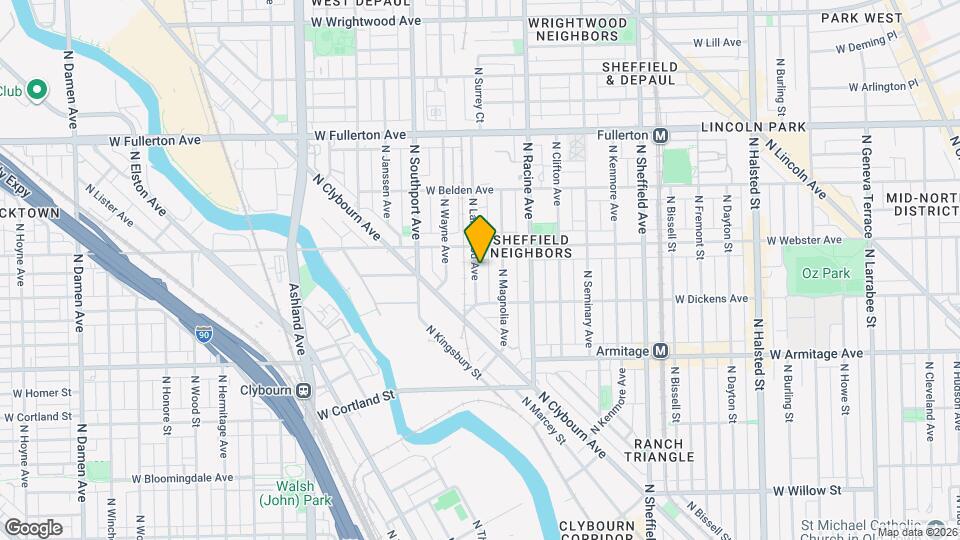 2145 N Lakewood Ave Map and Location Details
