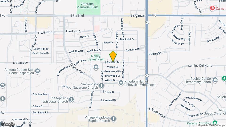 3448 E Bluebird Dr Mapa y Detalles de la Ubicación