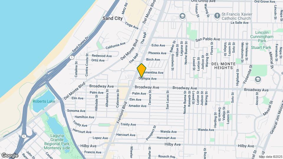 1040 Olympia Ave Mapa y Detalles de la Ubicación