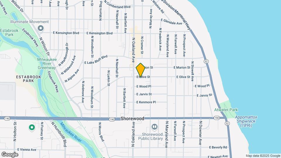 1821 E Olive St Map and Location Details