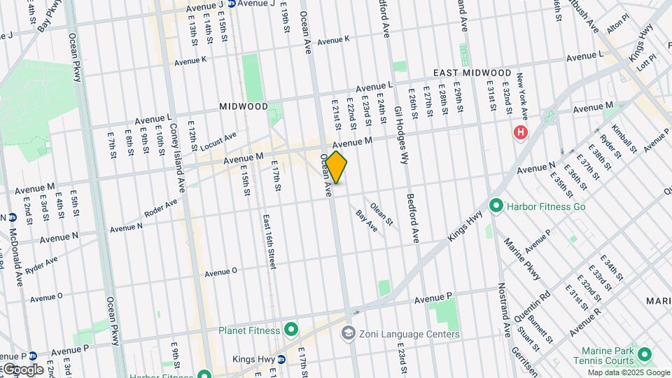 1865 Ocean Ave Mapa y Detalles de la Ubicación