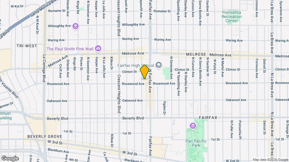 514 N Hayworth Map and Location Details