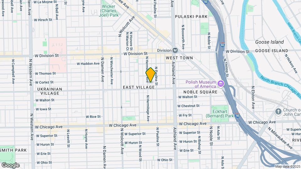 1013 N Hermitage Ave Map and Location Details