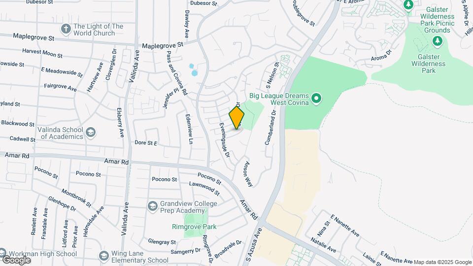 1352 Parkside Dr Mapa y Detalles de la Ubicación