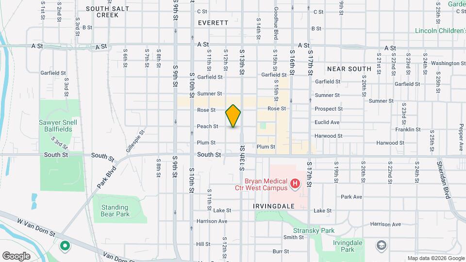 1215 Peach St Mapa y Detalles de la Ubicación