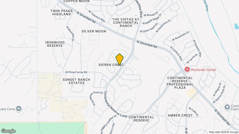 8434 N Sunny Rock Ridge Dr Mapa y Detalles de la Ubicación