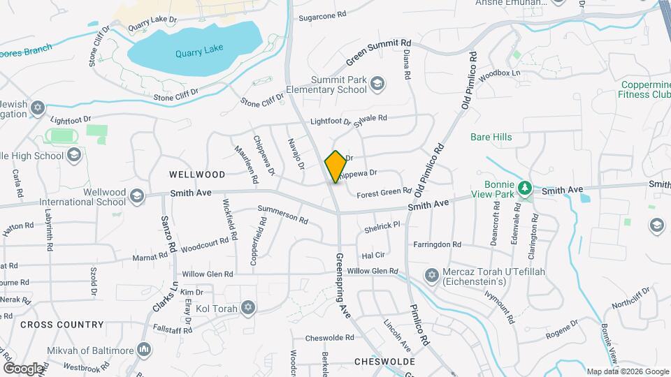 6717 Greenspring Ave Map and Location Details