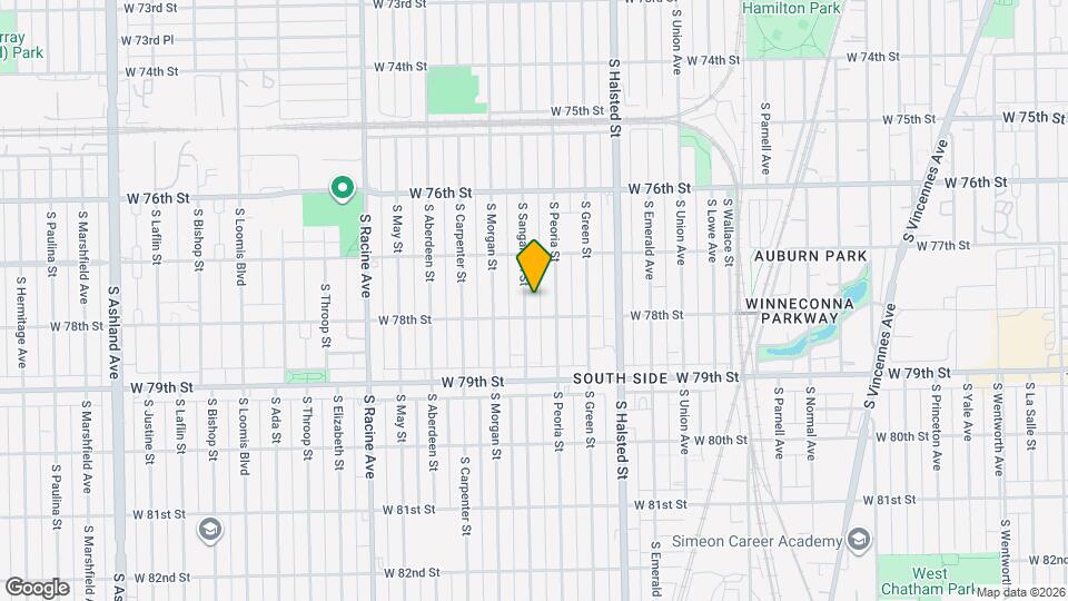 7745 S Sangamon St Map and Location Details