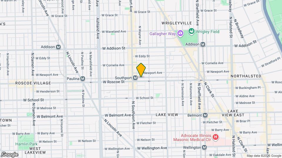 1326 W Roscoe St, Unit 1 Map and Location Details