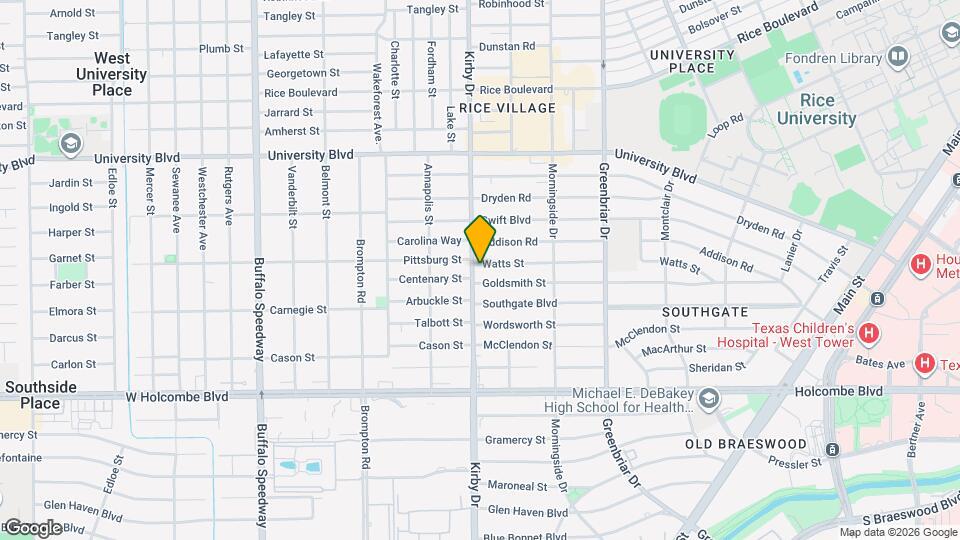 2531 Watts St Map and Location Details
