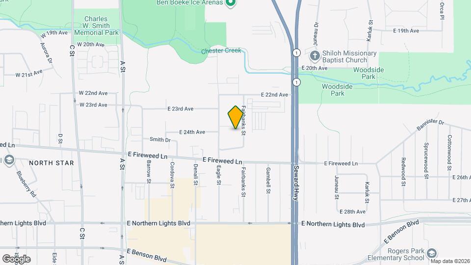 532 E 24th Ave Map and Location Details