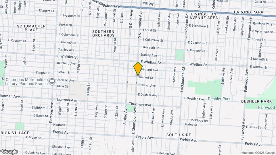 1146 S Champion Ave Map and Location Details