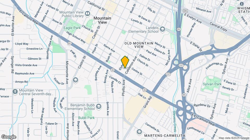 840 Calderon Ave Map and Location Details