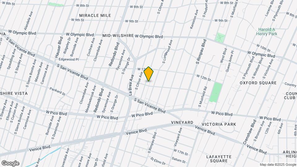 1244 S Highland Ave, Unit 1244 Map and Location Details