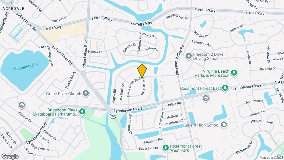 1444 Bridle Creek Blvd Mapa y Detalles de la Ubicación