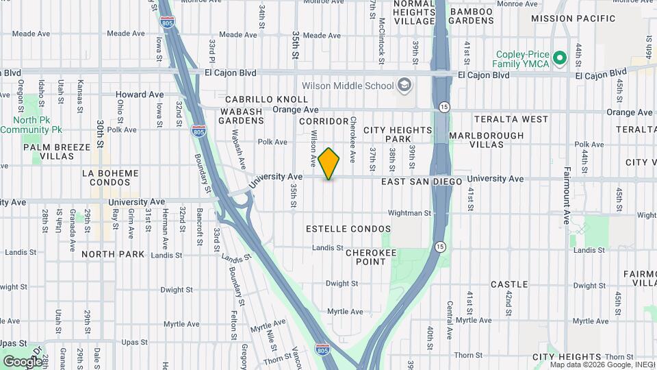 3878 36th St Map and Location Details