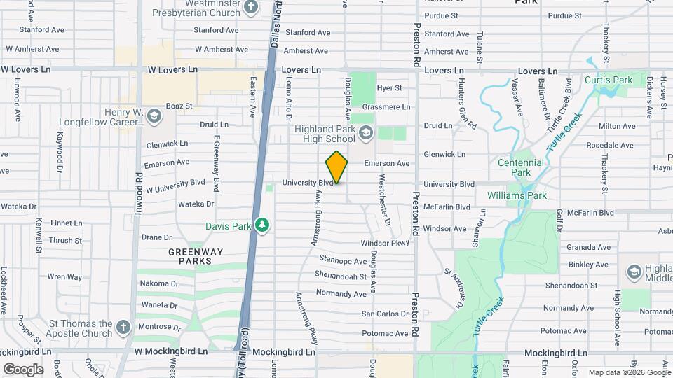 4309 University Blvd Map and Location Details