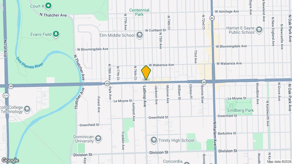 1610 N Normandy Ave, Unit 204 Map and Location Details