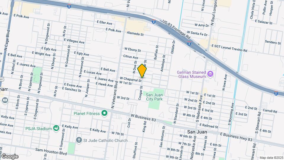 207 N Cougar St Map and Location Details