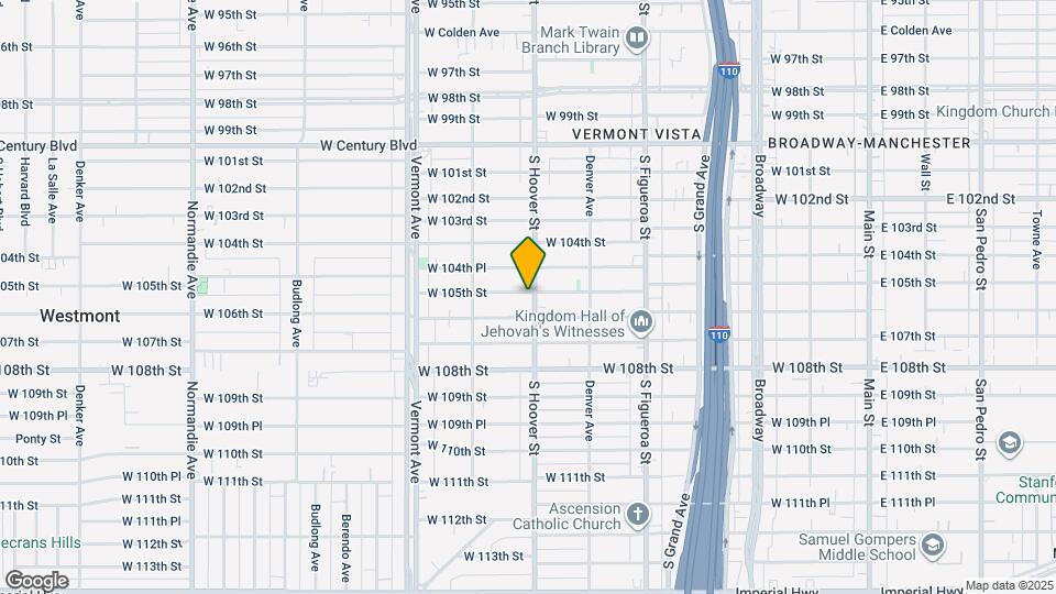 704 W 105th St Map and Location Details
