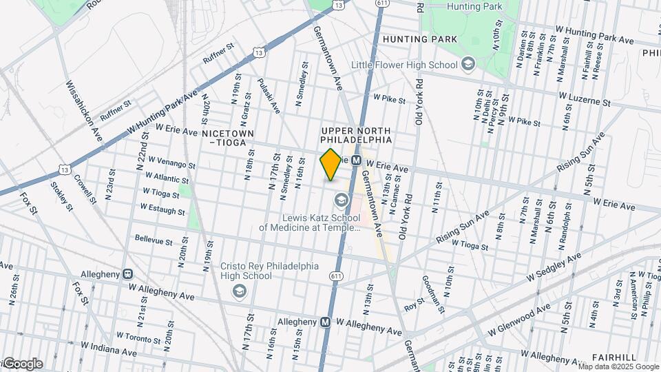 1439 W Venango St Mapa y Detalles de la Ubicación