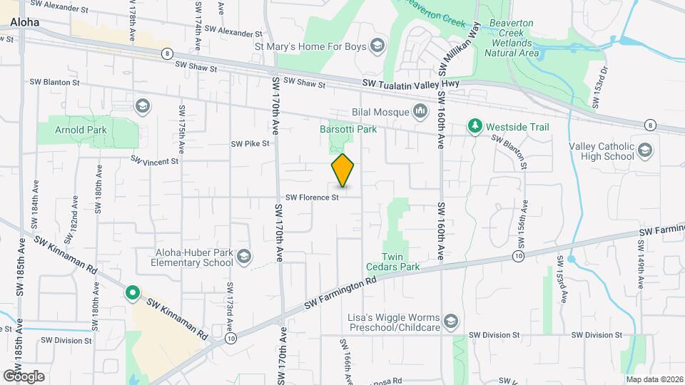 16607 SW Florence St Map and Location Details