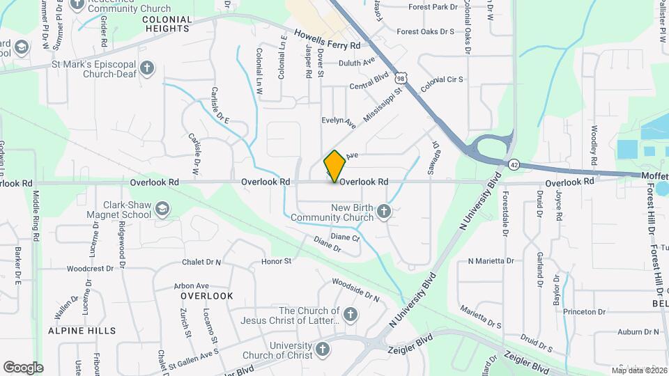 5613 Overlook Rd Map and Location Details