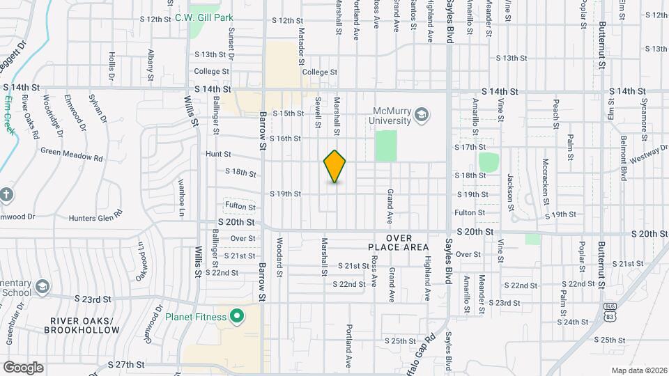 1818 Marshall St Map and Location Details