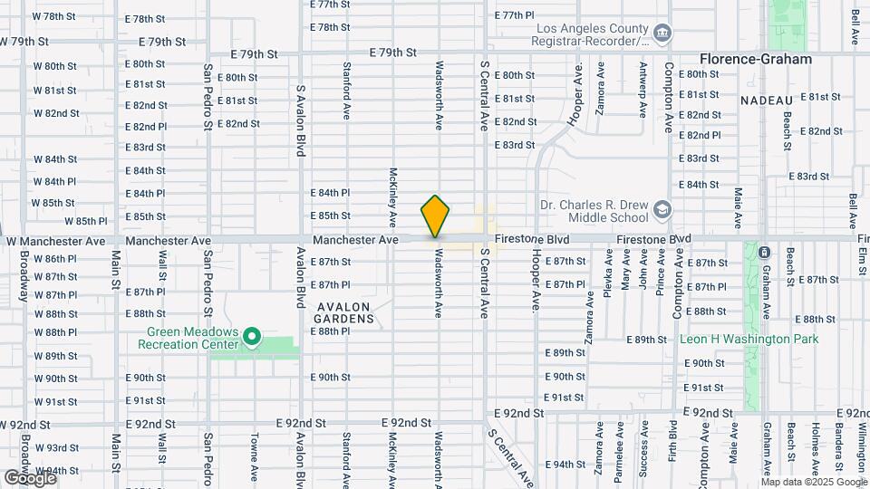 856 E Manchester Ave Map and Location Details
