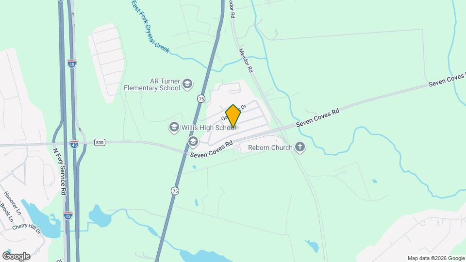 974 Oak Falls Dr Mapa y Detalles de la Ubicación