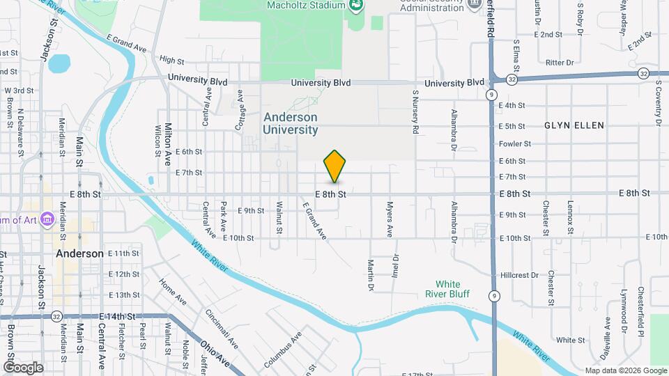 1320 E 8th St Map and Location Details