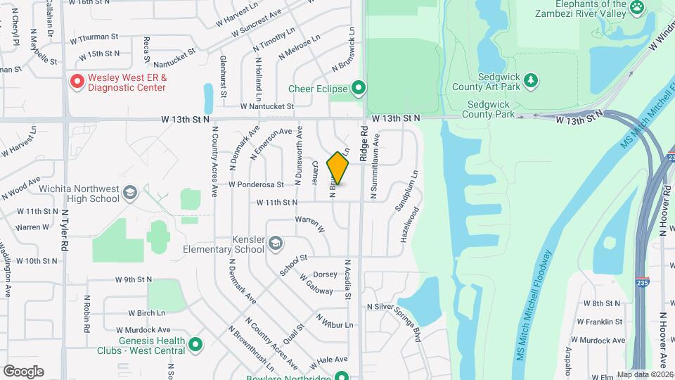 1208 N Brunswick Ln Map and Location Details