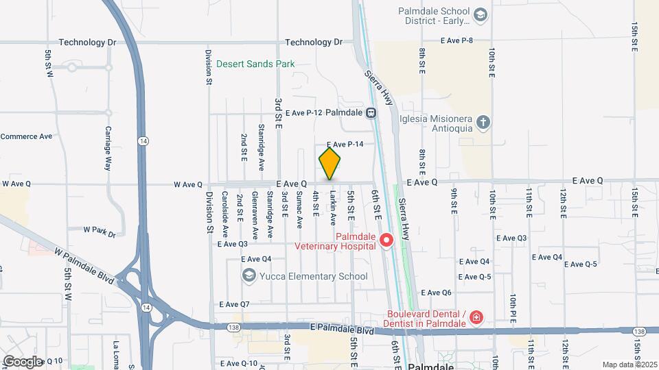444 E Ave Q7 Mapa y Detalles de la Ubicación
