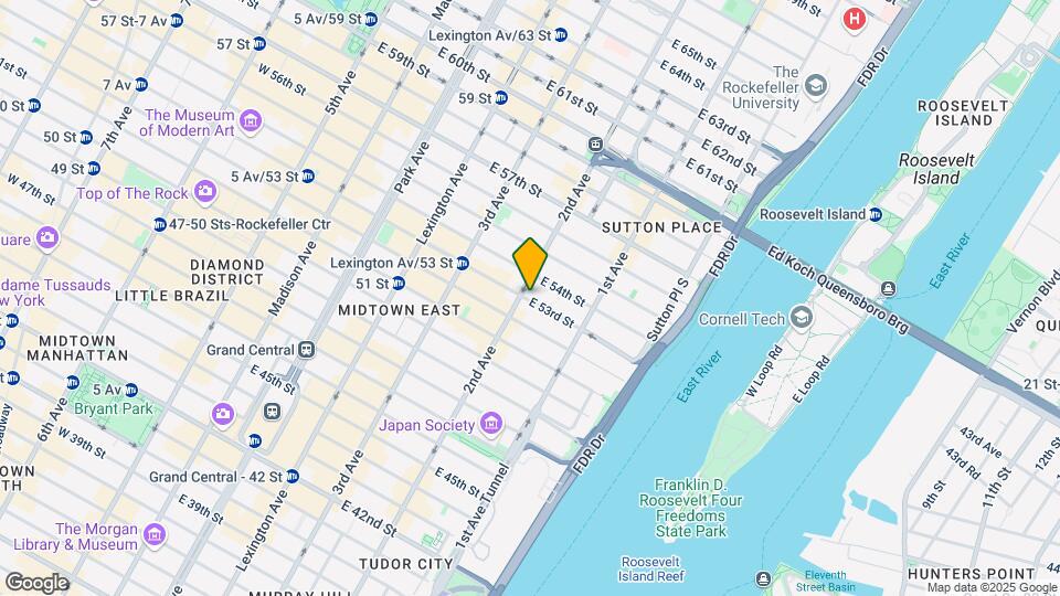 301 E 53rd St Map and Location Details