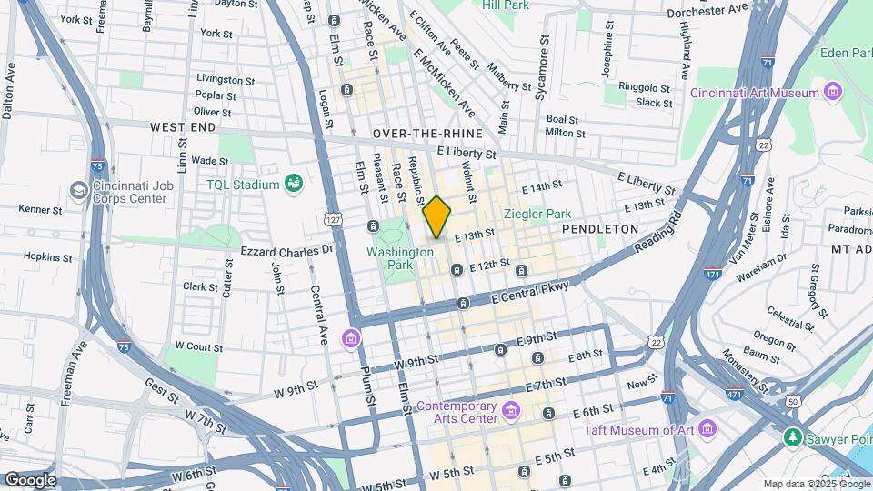 1237 Vine St Map and Location Details