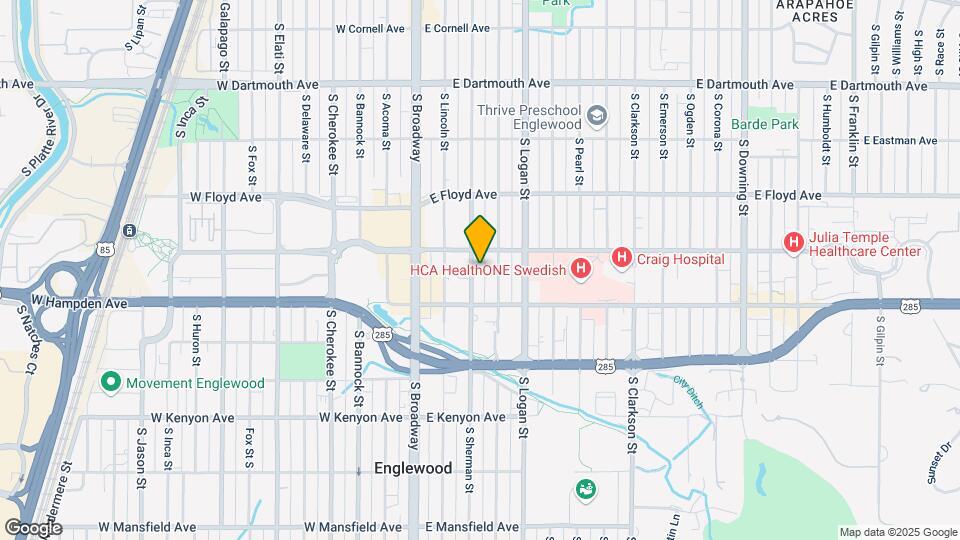 3440 S Sherman St Map and Location Details