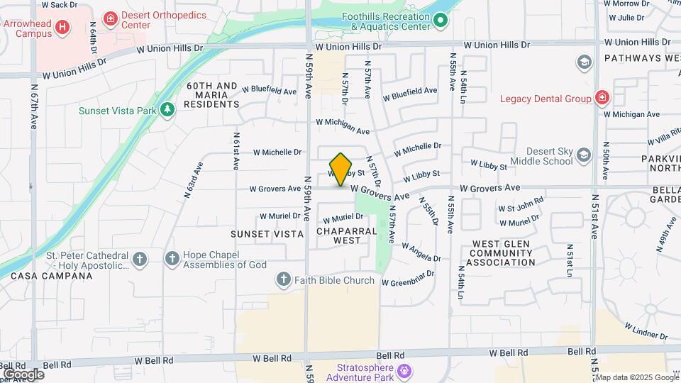 5819 W Grovers Ave Map and Location Details