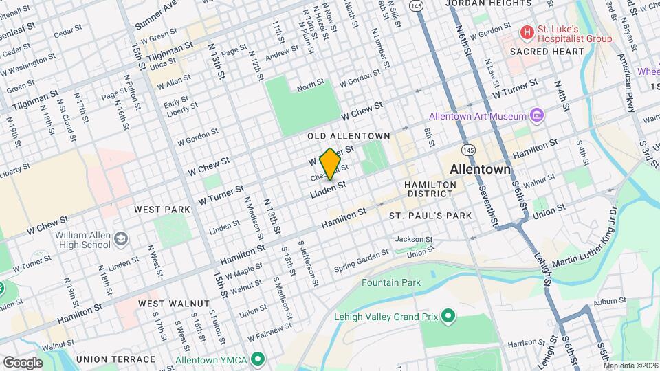 1103 Linden St Map and Location Details