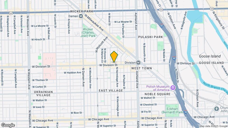 1744 W Division St Mapa y Detalles de la Ubicación