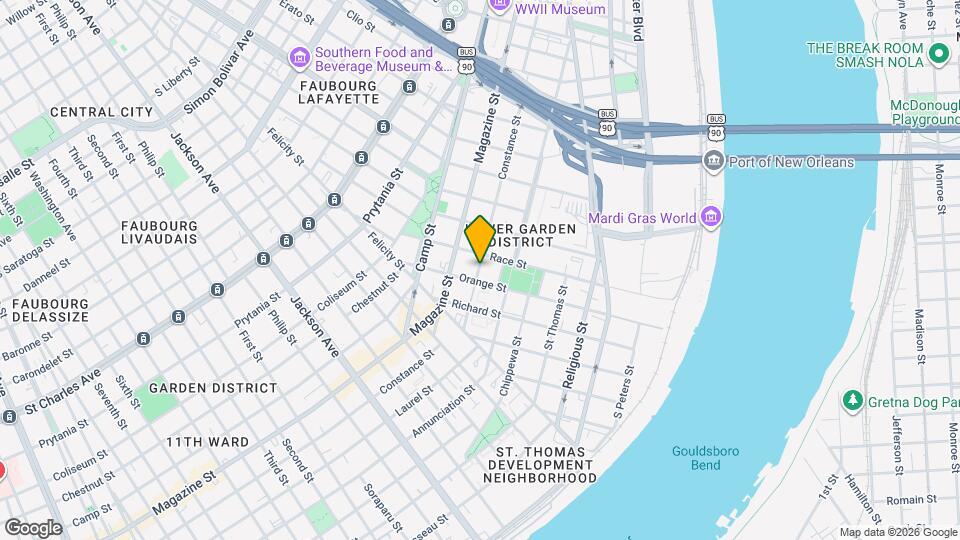 1516 Constance St Map and Location Details