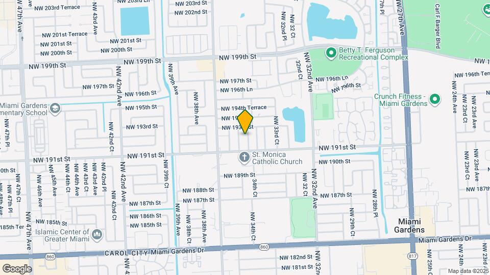 19202 NW 34th Ct Map and Location Details