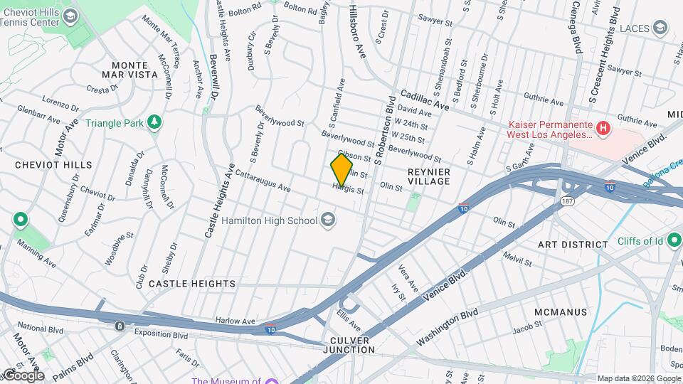 9048 Hargis St, Unit Back house Mapa y Detalles de la Ubicación